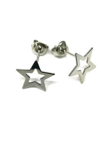 Omar Silver Kadın Yıldız Çivili Gümüş Küpe