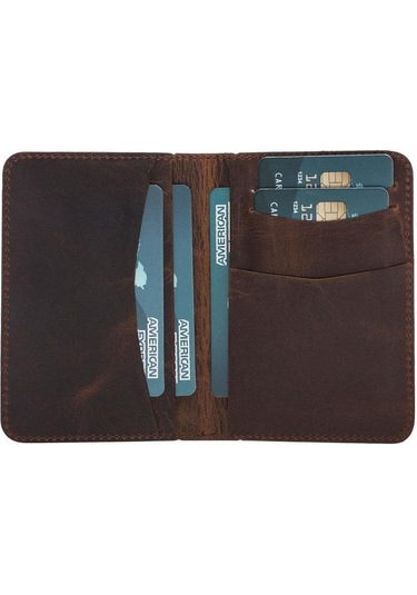 Dalfsen Leather Card Holder Kahverengi