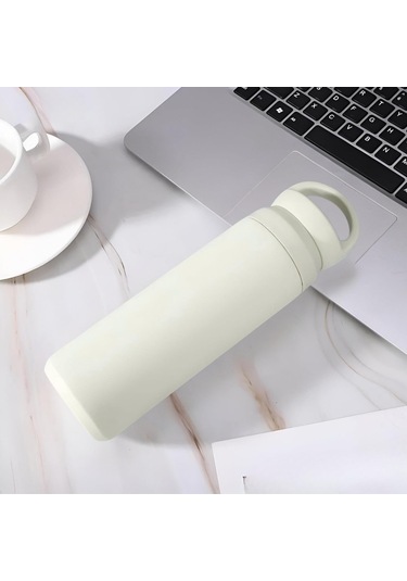 Paslanmaz Çelik Tutacaklı Termos 500 Ml -vakumlu Sızdırmaz Termos Haki