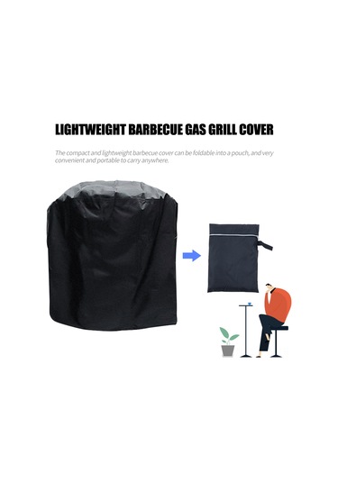 Moveevo Barbekü Izgarası Koruması 210d Oxford Kumaş Siyah Su Geçirmez Kayışlı 58x77cm Xs Siyah