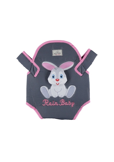 Şmtstyle Tavşan Kabartmalı Kanguru Pembe Kız Bebek Taşıma