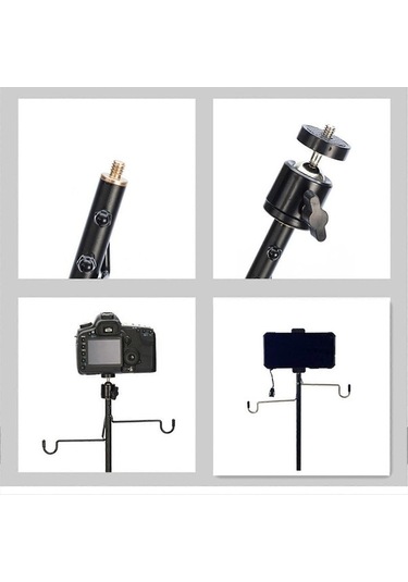 Bloomnest Kamp Lambası Direği - Çıkarılabilir Standı - Hafif Taşınabilir Kamp Feneri - 4 Bölüm - Kancalı - Kamp İçin Uygun Asorti Çok Renkli