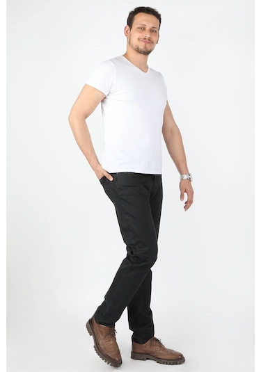 Erkek 5 Cep Gabardin Pantolon Siyah