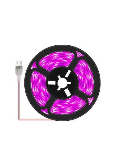 Didadodo Pembe Mor Renkli, 5v Abs Malzeme Işık Şeridi - 0.5m/1.0m/2.0m/3.0m Uzunluk, 30/60/120/180 Işık Boncuk Seçenekleri, Renkli Işık Şeridi Diğer