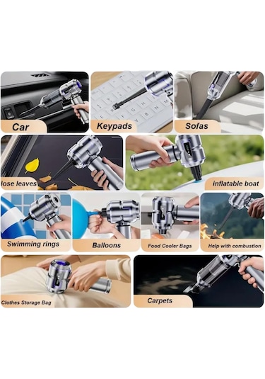 St-6697aplus 20000 Pa Kablosuz Şarjlı Vakum Üfleme Araç Süpürge