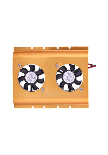 3,5" Hdd Sabit Disk Soğutucu Çift Fanlı Masa Üstü Bilgisayarlar İçin Gold