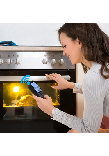 Xindoker Siyah Kablosuz Mutfak-grill Termometresi, 0-250 C Ölçüm Aralığı, 20-30m Alım Mesafesi, Pil Dahil Değil Çok Renkli