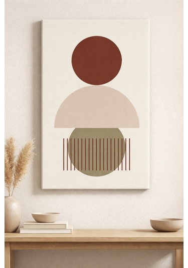 Minimal Geometrik Kanvas Tablo Modern Duvar Dekoru Yatay Tasarım