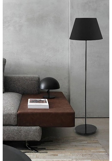 Siyah Lambader Metal Ayak Modern Abajur Ml741