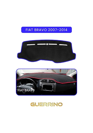 Fıat Bravo 2007-2014 Modellerine Uygun Torpido Koruma Halısı Mavi Kenar