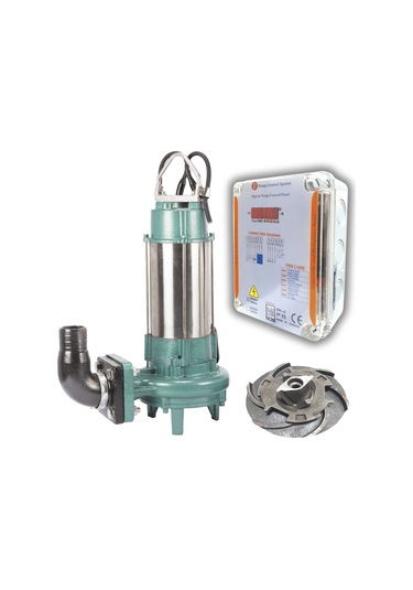 Varan Cut 800 Parçalayıcı Bıçaklı Koruma Panolu Foseptik Dalgıç Pompa 1,1 Hp / 0,82 Kw, Monofaze 220 V