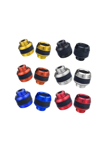 Cbtx Global 2 Pairs TF-1783 Motosiklet Modifiye Elektrikli Araba Düşmeyi Önleyici Fincan Şok Emme Ön Çatal Bardak Kırmızı