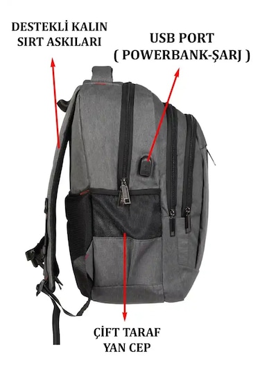 Dada 05 Darbe Emici Usb Aparatlı 5 Bölmeli 15.6 İnç Su Geçirmez