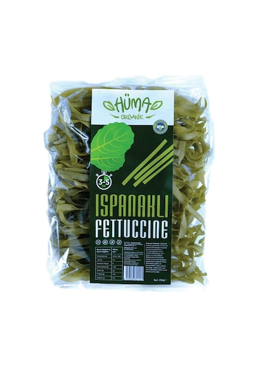 Hüma Organik Ispanaklı Fettuccine 250 G