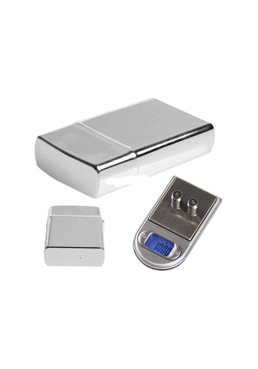 Diamond Zippo Çakmak Şeklinde Kutulu Mini Cep Hassas Dijital Terazi 200gr-0.01 Renkli