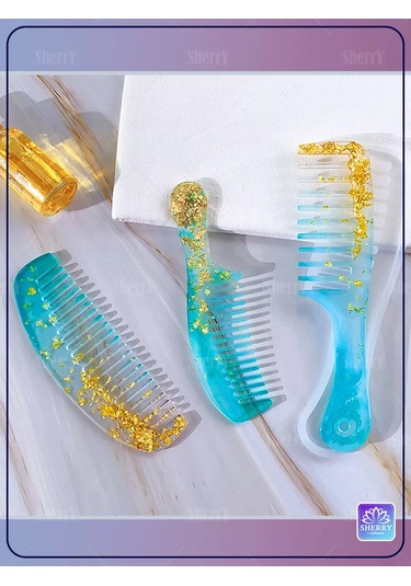 Sherryleis Fırça Kalıpları Seti 4 Adet Silikon Şekil Taraklar 178775632