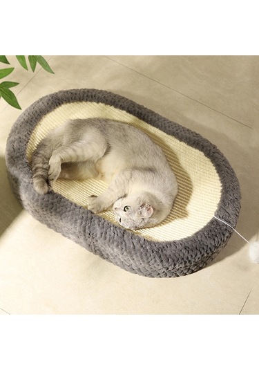Suntek Kedi Tırmalama Yatağı Oval Şekil Büyük Alan Gri