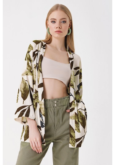 Bigdart 5862 Örme Kimono - Haki 001