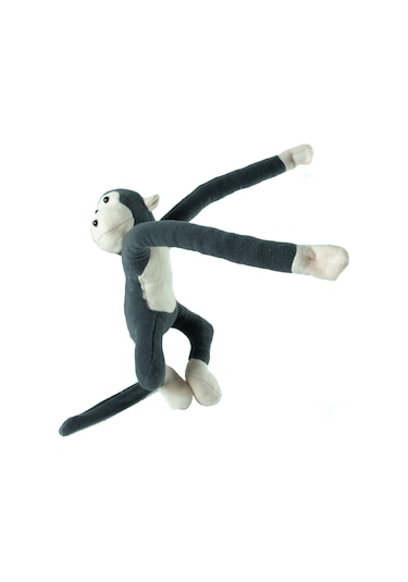 Pelüş Maymun Sevimli Sarılan Maymun Gri 50 Cm