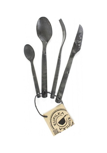 Kupilka Cutlery Çatal Bıçak Seti Siyah Std Çok Renkli