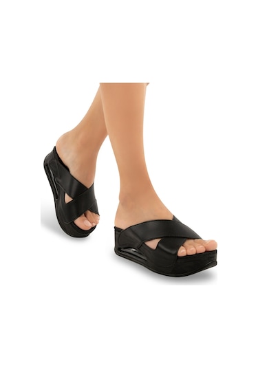 Muya Penelope Anatomik Air Max Tabanlı Kadın Terlik Siyah 42 Siyah