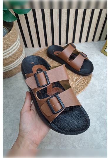 Günlük Erkek Terlik Çift Ayarlanabilir Tokalı 066 001