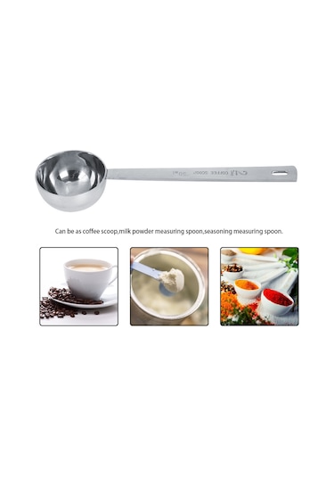 Maiyame Paslanmaz Çelik Ölçü Kaşığı - 30ml Kapasiteli, Mutfak & Bar & Kafe İçin Pratik Ve Dayanıklı Gümüş