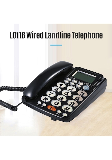Yunboo Büyük Tuşlu, Hafızalı, Alarmlı Masaüstü Sabit Telefon - 5 Seviye Ekran Parlaklığı