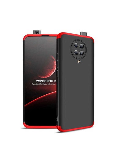 Xiaomi Redmi K30 Pro Kılıf Zore Ays Kapak Siyah-Kırmızı