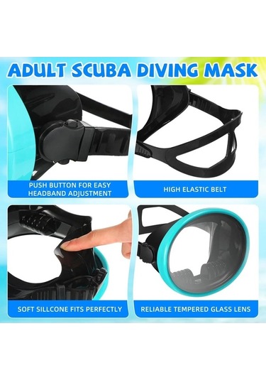 Zyzqstore Oval Dalış Maskesi Spearfishing Maskesi Klasik Retro Tarzı Çok Renkli Model Çok Renkli