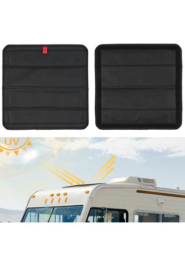 Konesam Katlanabilir Manyetik Karavan Tavan Perdesi, Uv Koruma Ve Gizlilik Sağlayan 16'' 16'' Boyutunda Siyah Pencere Örtüsü