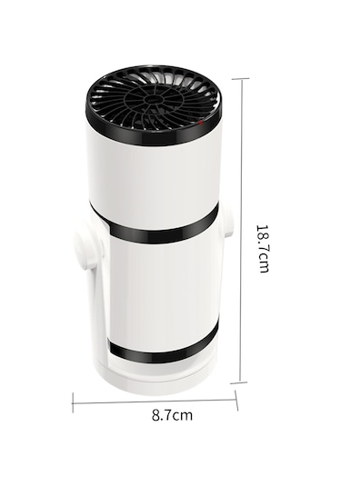 Wezone 12v/24v Taşınabilir Araç Isıtıcısı Ve Fanı, 360 Dönebilir, Hızlı Isıtma Ve Soğutma