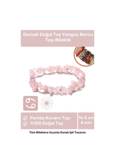 Enenstyle Fashıon Boutıqueunisex Yengeç Burcu Enerjisini Yükselten Doğal Taş Bileklik Yengeç Burçları Için Burç Taşı Bileklik Çok Renkli Çok Renkli