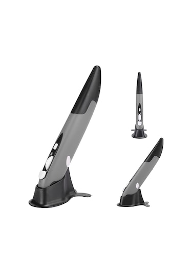 Yuntech01 Pr-03 Ergonomik Kalem Şekilli Kablosuz Mouse, 2.4g, 800/1200/1600 Dpı, Optik Takip, 4 Tuş, Windows/mac/android Uyumlu, Gri