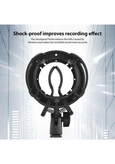 Mufunye Mikrofon Şok Montajlı Mikrofon Standı Kayıt Stüdyosu Canlı Yayın Evrensel Kapasitör Mikrofon Yuvarla