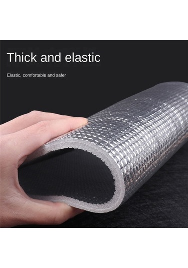 Su Geçirmez Kamp Matı 8mm Piknik Battaniyesi Uyku Matı, 200 X 200cm Gümüş