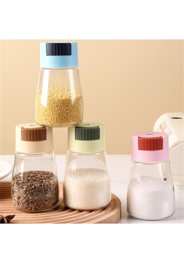 Mutfak Tuz Ve Karabiber Öğütücüler Hassas Kantitatif İtmeli Tip Baharatlık İtmeli Tip Tuzluk Baharatlık Sızdırmaz Mavi