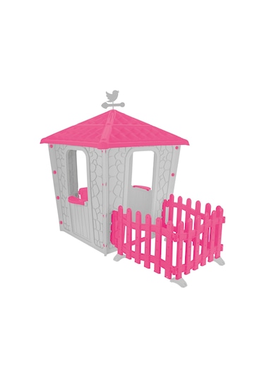 Çitli Taş Ev Gri/pembe