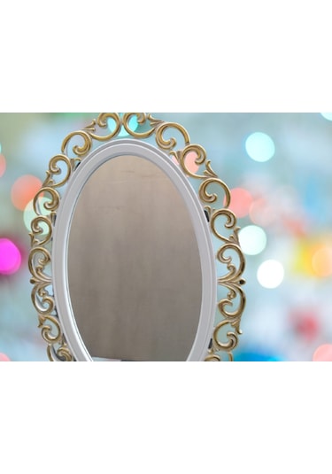 Ayna-Dresuar Motifli Model Parlak Gold Renk Kayın Torna Kutu Içi(486072426) Altın