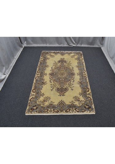 Zehra Abla Halı El Dokuma Benzersiz Pastel Sümerbank Burdur Yün Salon Halısı 5834 Renkli