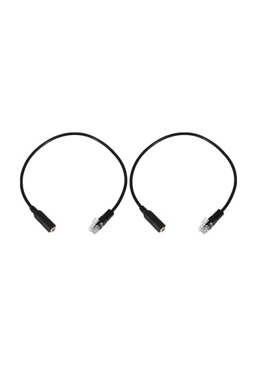 Fortunelane Cisco Ip Telefon Adaptörü: 3.5mm Trrs Dişi - 4p4c Erkek, İphone Kulaklık İle Uyumlu, 31cm Siyah, 2 Adet