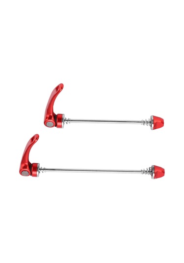 Xindoker 7075 Alüminyum Bisiklet Jant Hızlı Çıkartma Kolu - Dağ Ve Yol Bisikletleri İçin Ön 100mm Arka 135mm - Kırmızı Kırmızı