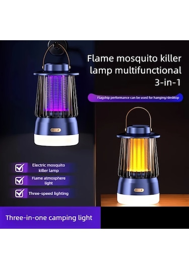 Xuweiwei Siyah Yüksek Verimli Sessiz Usb Şarjlı 1200mah Pil Böcek Haşere Kontrolü İç Dış Mekan Kullanım