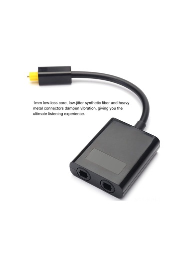 Jeehugo Siyah Toslink Optik Ses Bölücü - 1 Erkek 2 Dişi Bağlantı, Cd/dvd/ps3/xbox Uyumlu, Düşük Kayıp Fiber Optik Adaptörü