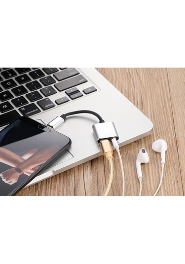 Honmex Type-c Çift Fonksiyonlu Adaptör: 3.5mm Kulaklık Bağlantısı Ve Hızlı Şarj - Huawei, Xiaomi Uyumlu