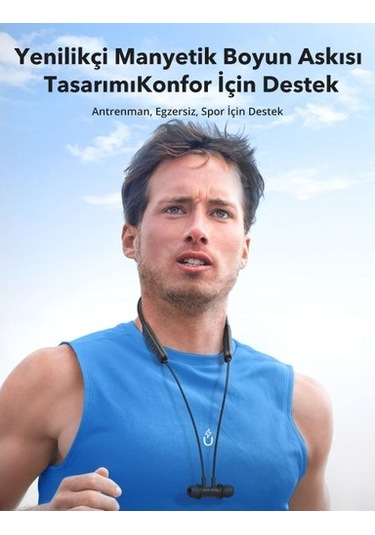 Enc Mikrofonlu Mıknatıslı Boyun Askılı Bluetooth Kulaklık Ipx5 5.2 Bt Tdrtr