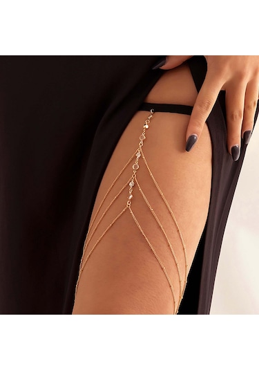Homyl Kadınlar Için Uyluk Zinciri Kolay Giyilebilir Doğum Altın
