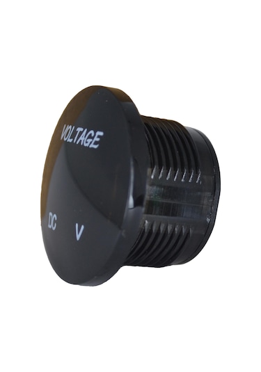 12v 24v Dc Voltmetre Yuvarlak Bombeli