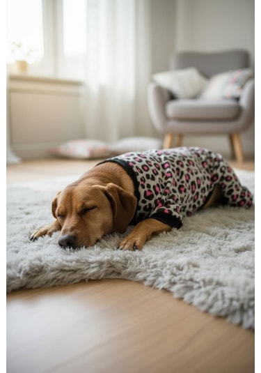 Miniş Pink Leopard Sweatshirt Küçük Irk Köpek Tulumu