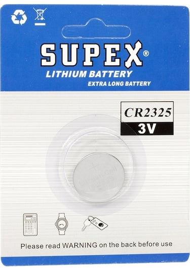Supex Extra Long Battery CR2325 3V Lityum Pil